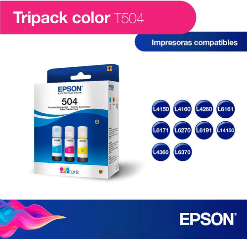 Epson Ecofit Botellas de Tinta Cian-Mag-Ama T504 3 Unidades