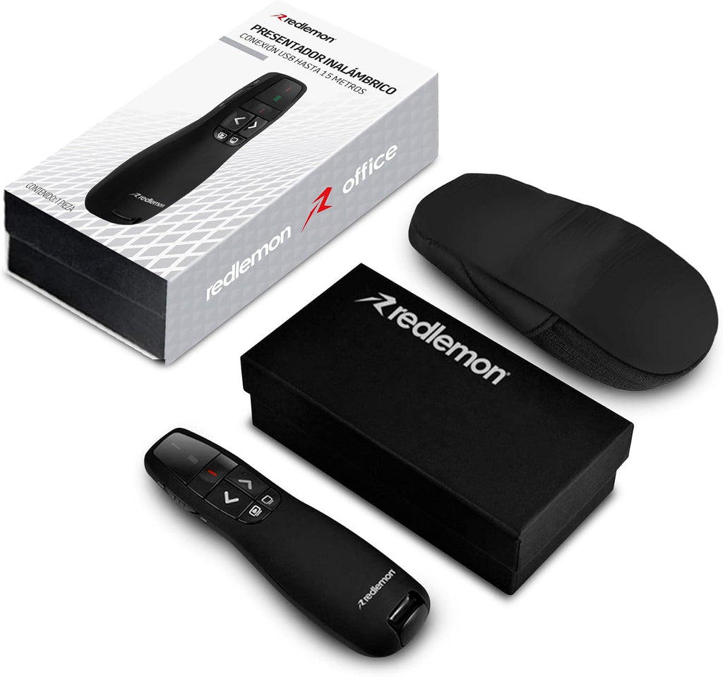 Redlemon Apuntador Láser para Presentaciones Inalámbrico USB con Estuche