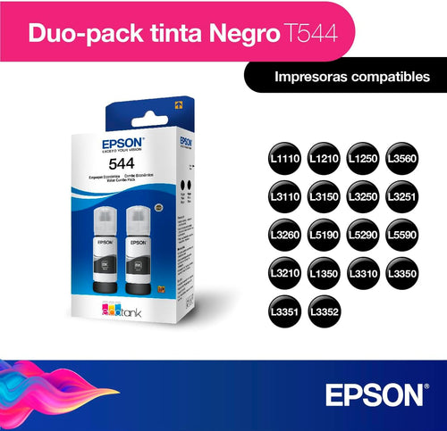 Epson Ecofit Botellas de Tinta Color Negro T544 2 Unidades