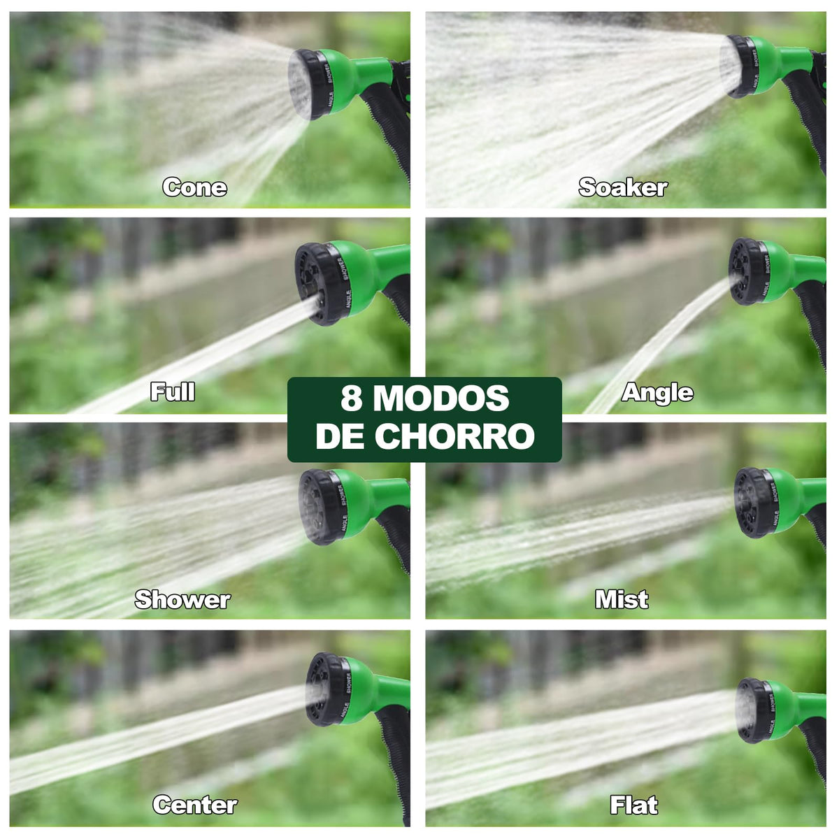Manguera para Jardin Expandible Mangueras Flexibles Jardín Tubo de Agua Retráctil Tubos de Expansión Prueba de Fugas Multifuncional para Riego Plantas Lavado de Coche Mascotas Ducha Perro(15 Metros)