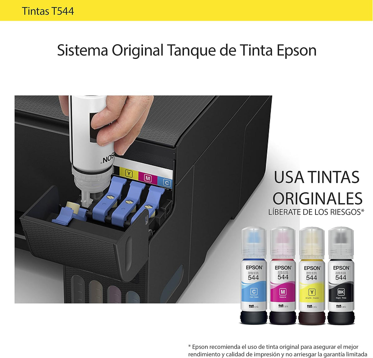 Epson Ecofit Botellas de Tinta Color Negro T544 2 Unidades