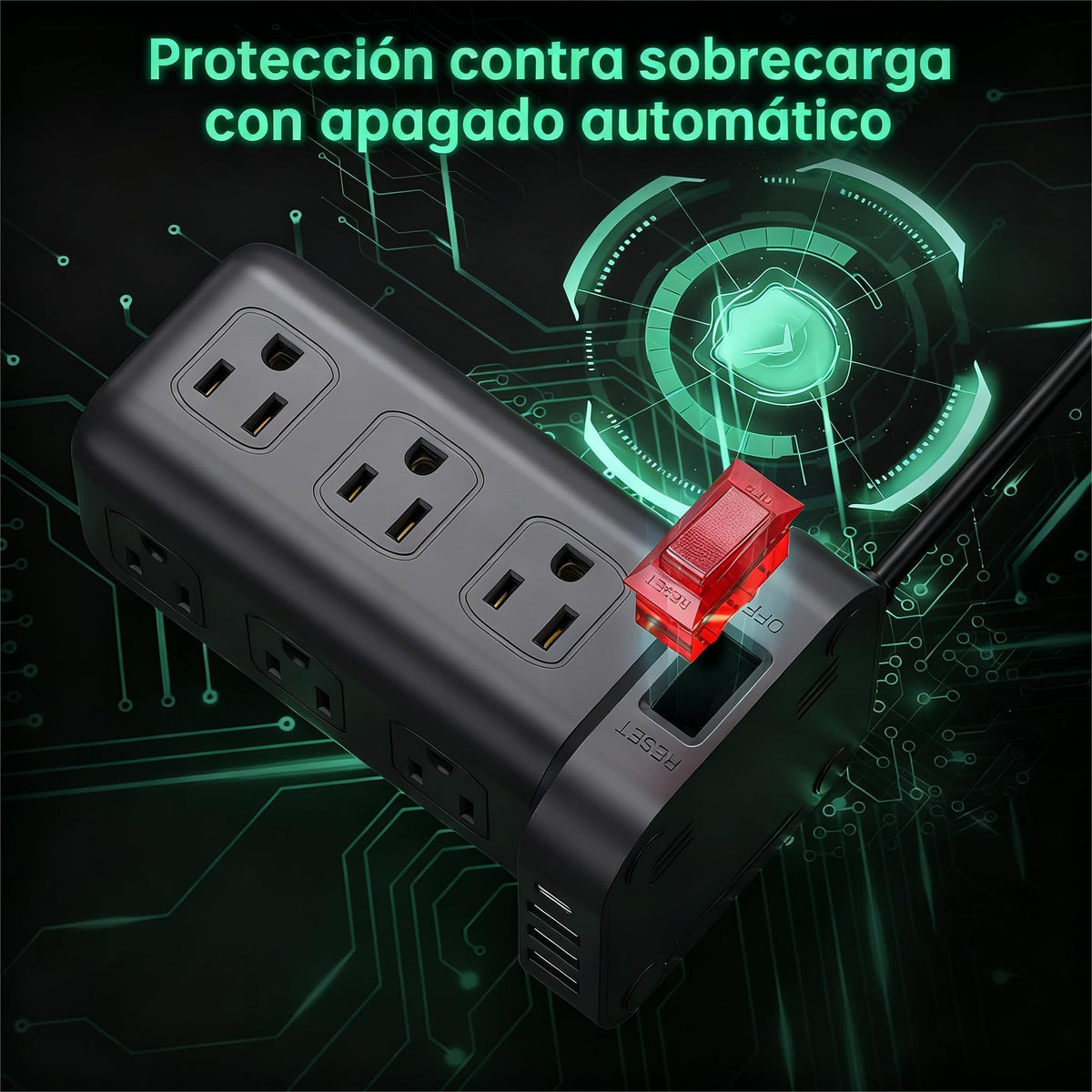 SMALLRT 1.98M Regleta Torre Multicontacto, Extension Electrica USB C Blanco