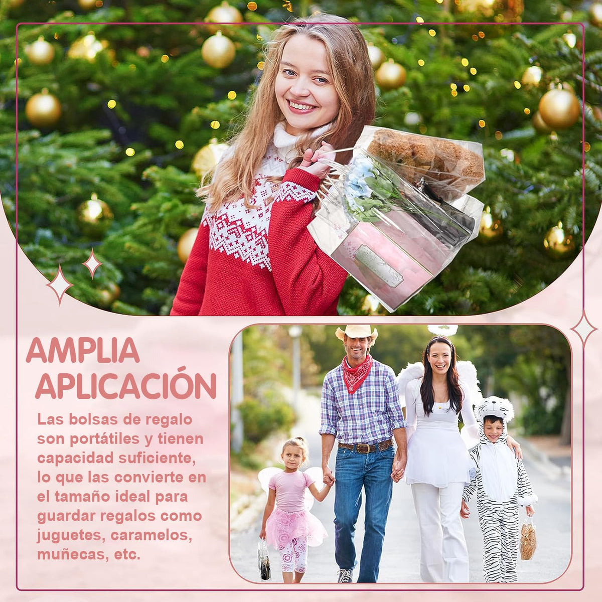 30PCS Bolsas de Regalo de PVC Transparente con Asas, Bolsas de Plástico Reutilizable, Bolsas de Compras para Bodas, Bolsas de Dulces para Fiestas, Cumpleaños, Escolares